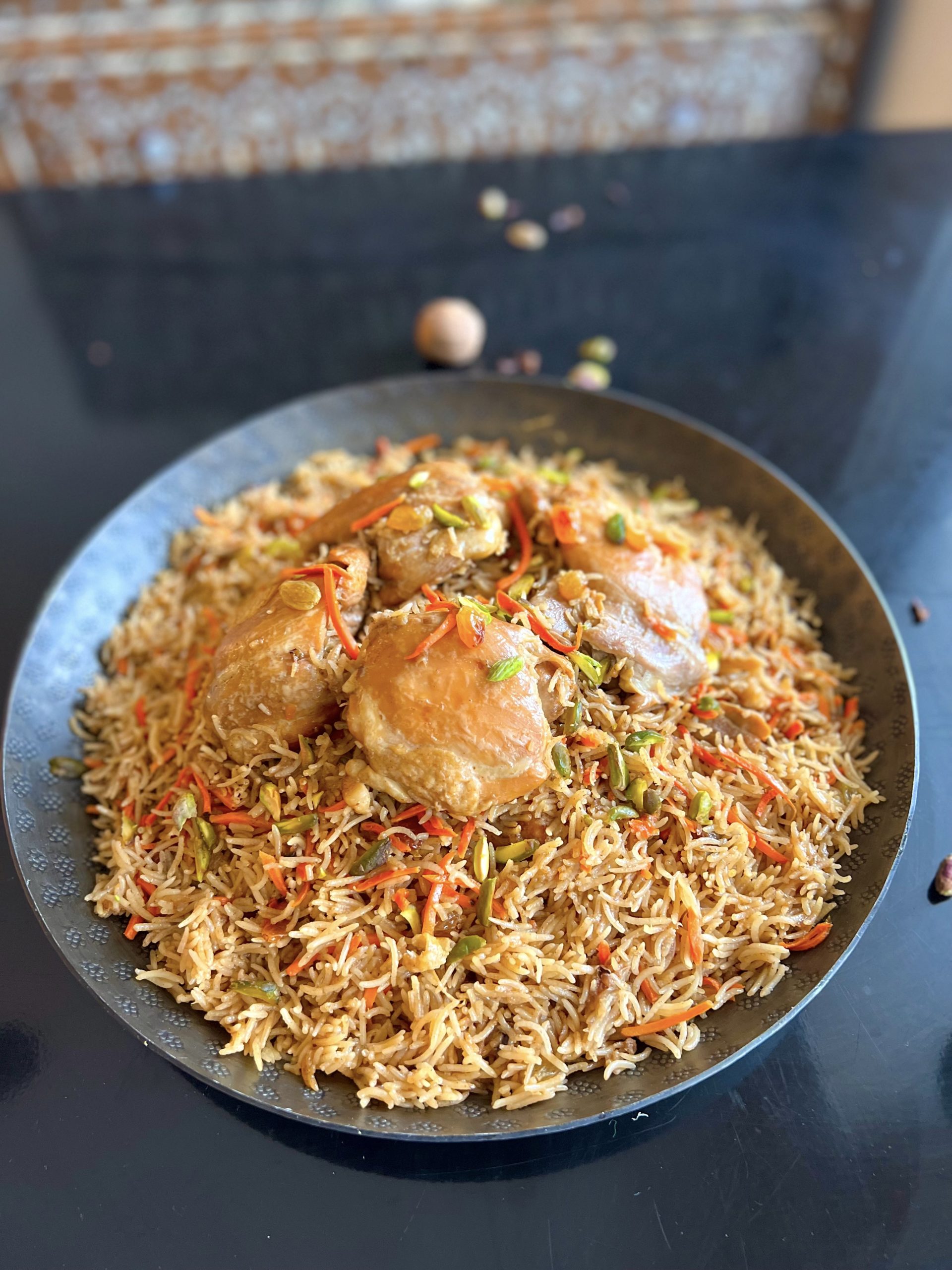 Chicken Kabuli Pulao - Hearty, Flavorful & Generous Portions for Four!