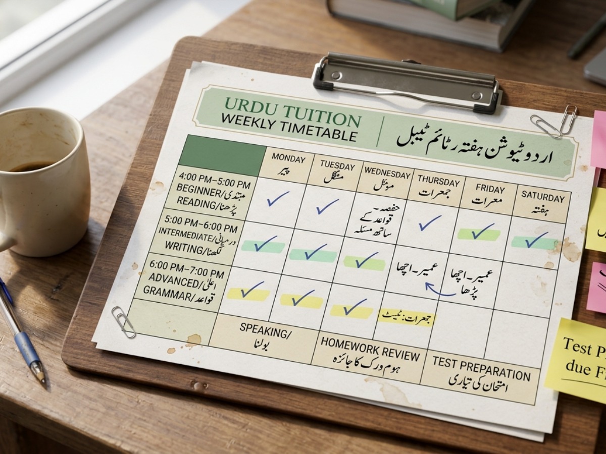 Urdu Tutoring in your area