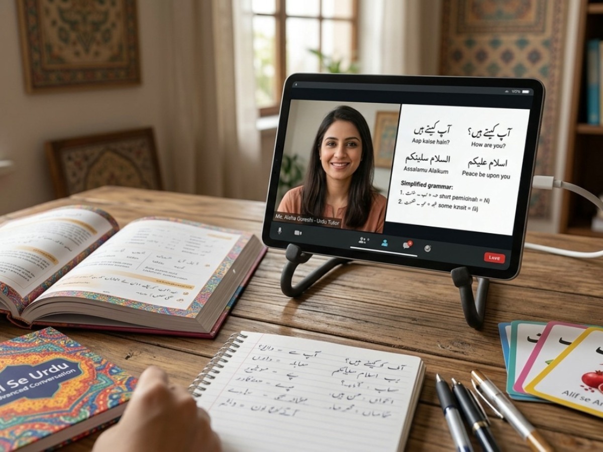 Online Urdu Tutor for Interactive Language Classes and Speaking Fluency