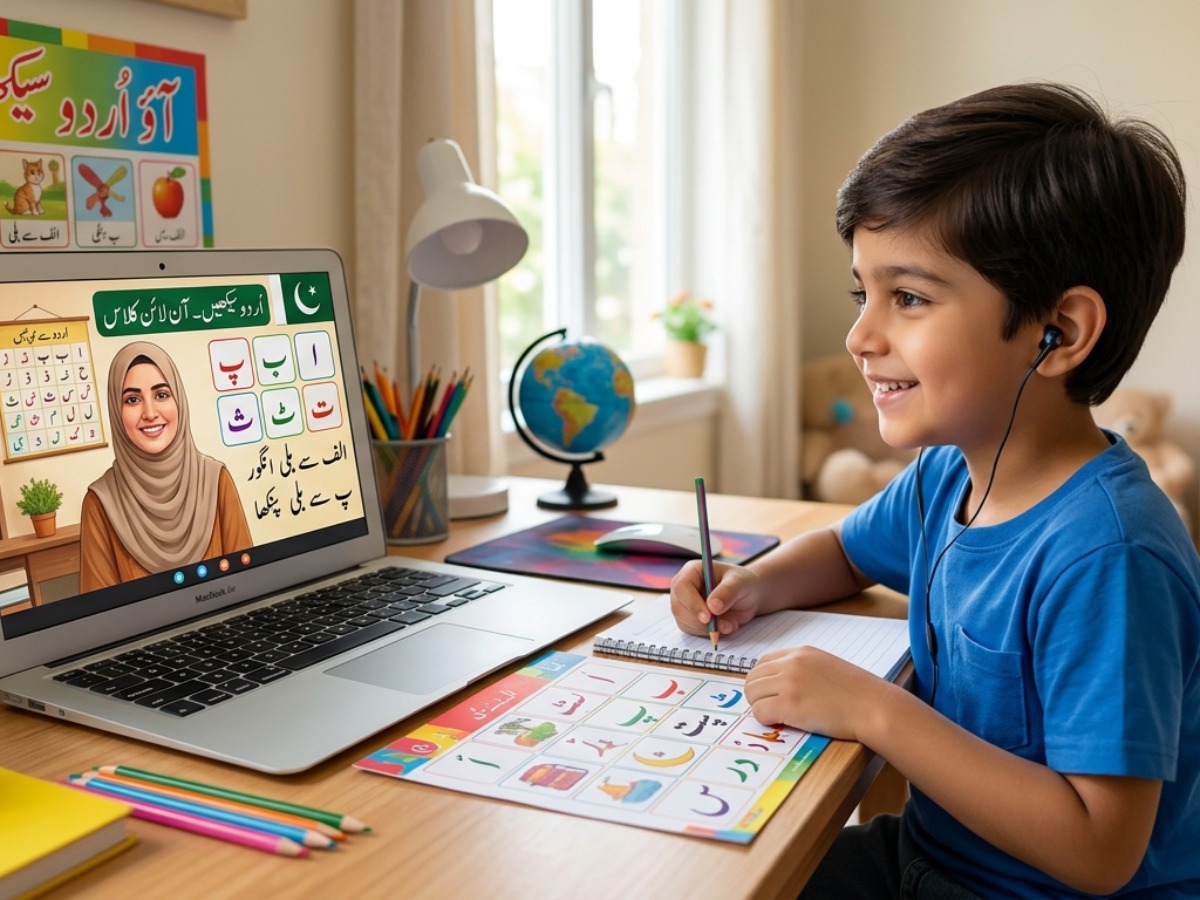 Interactive Online Urdu Lessons for Kids and Beginners.