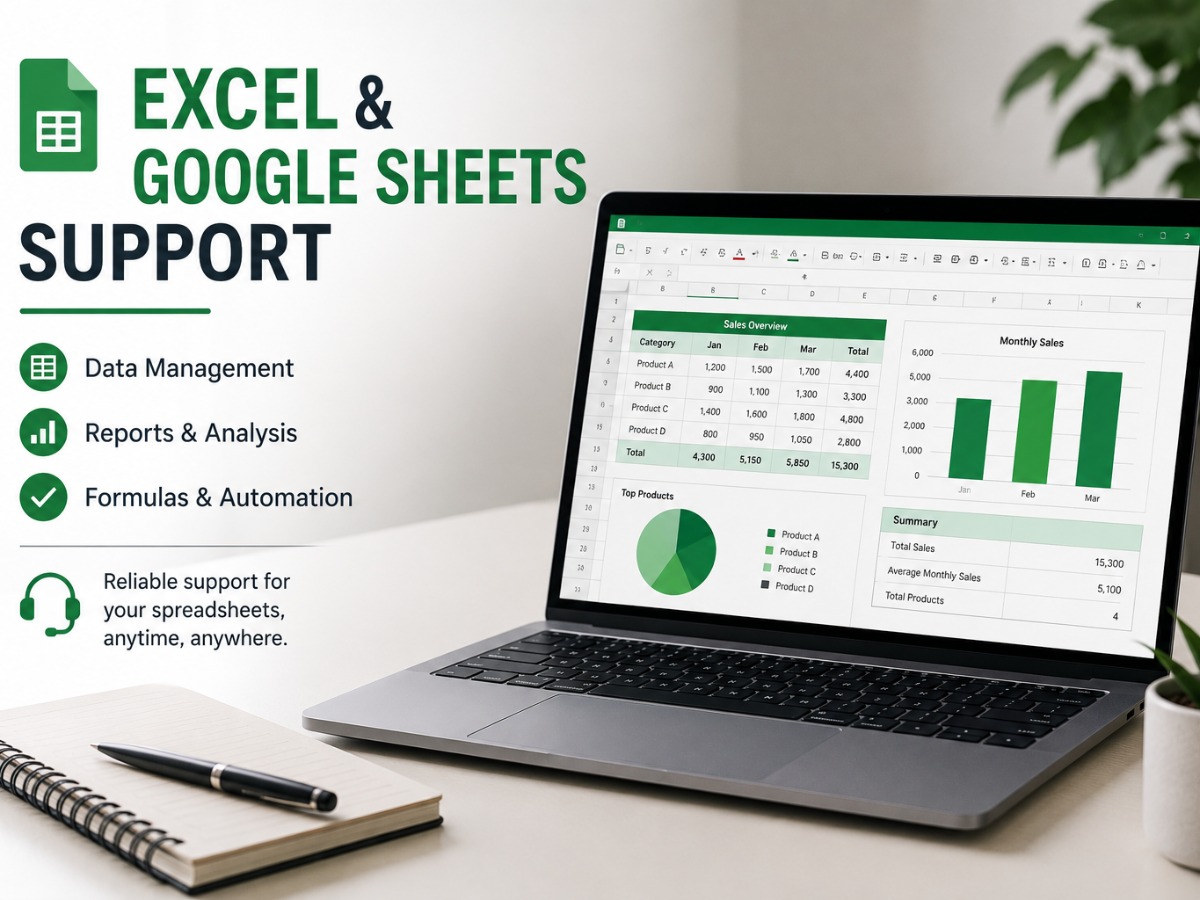 Excel / Google Sheets Support in your area