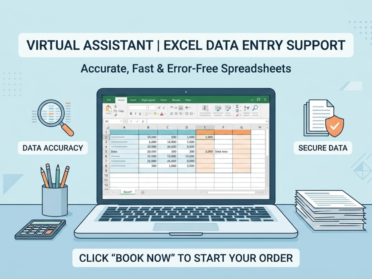 Virtual Assistant | Excel Data Entry Support