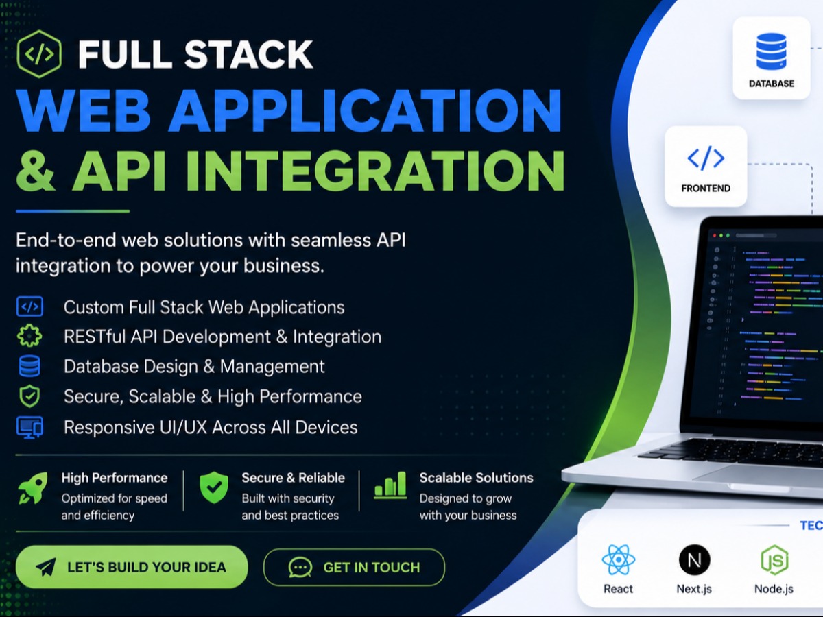 Full-Stack Web Applications & API Integration in your area